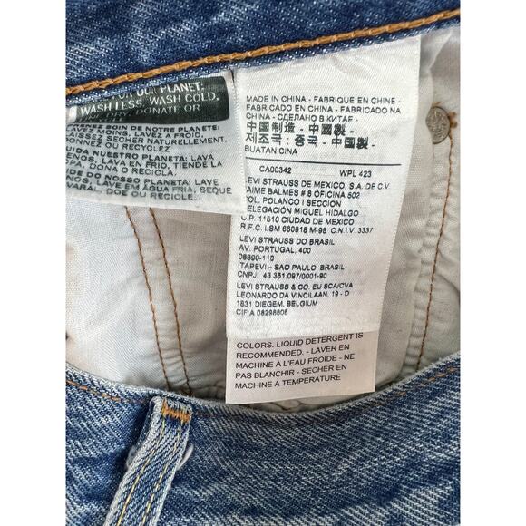 Levi's Premium Blue Medium Wash Cotton Raw Hem Women's Denim Jeans Size 30 - Picture 11 of 11